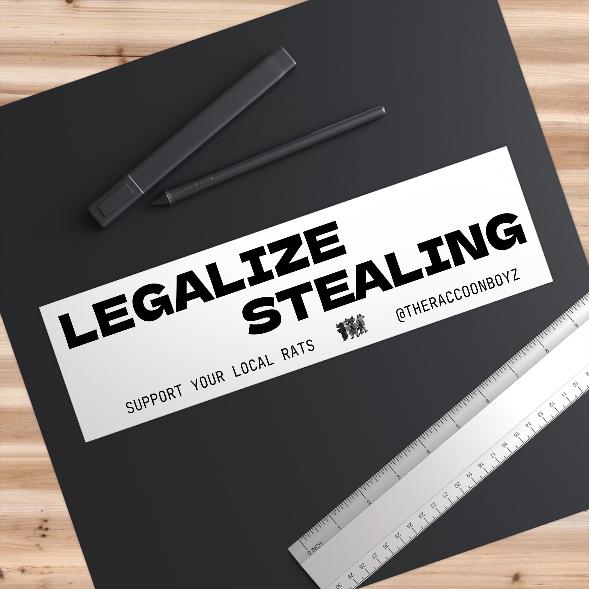 Funny 'Legalize Stealing' Bumper Sticker — Humorous Political Quote Sticker
