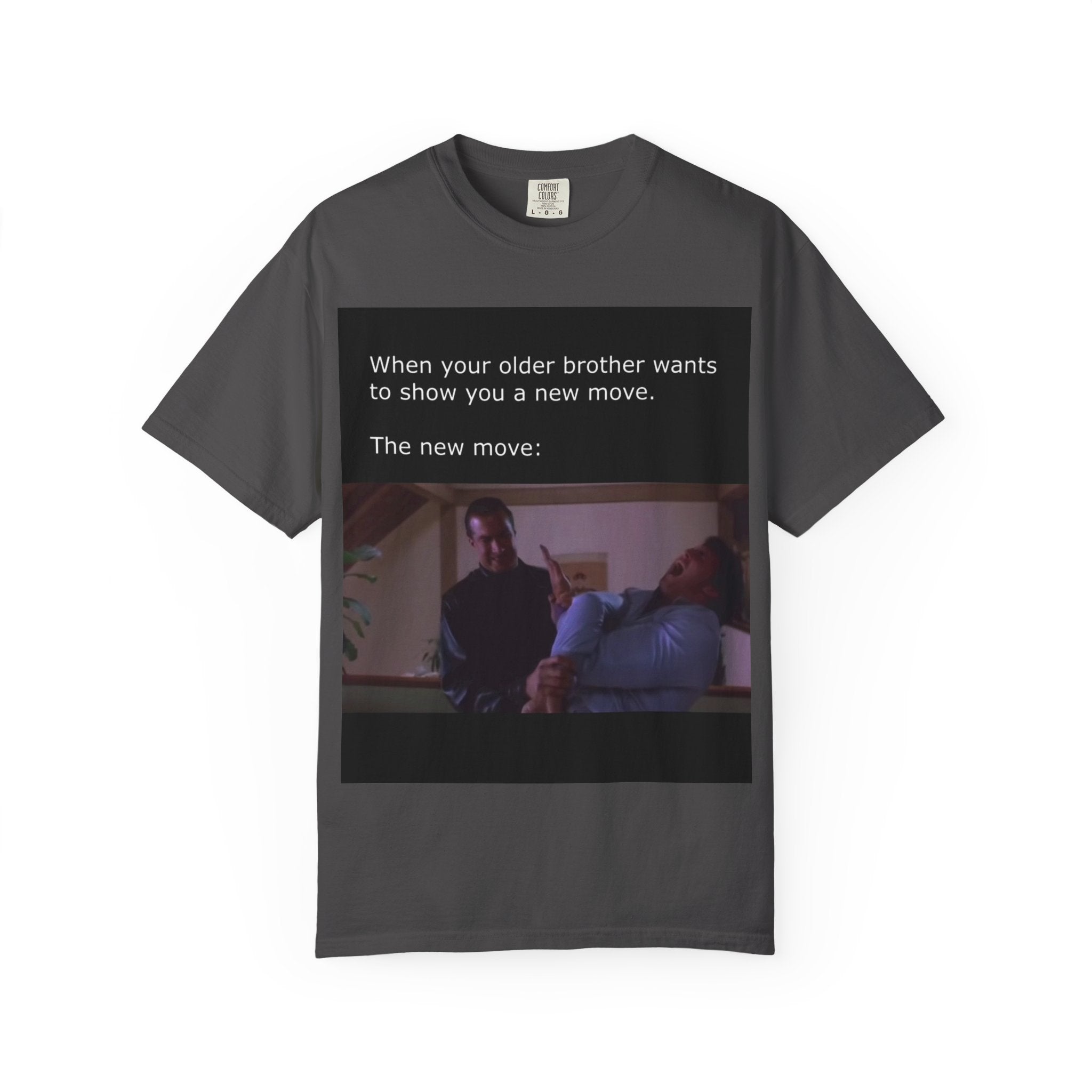Steven Seagal Armbar T-Shirt — "Older Brother Shows a New Wrestling Move" Graphic Tee
