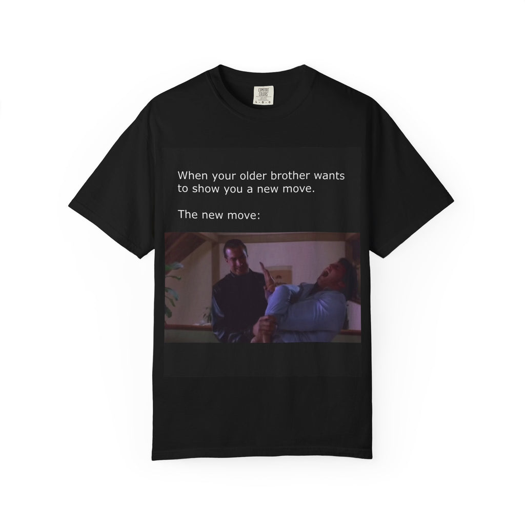 Steven Seagal Armbar T-Shirt — "Older Brother Shows a New Wrestling Move" Graphic Tee